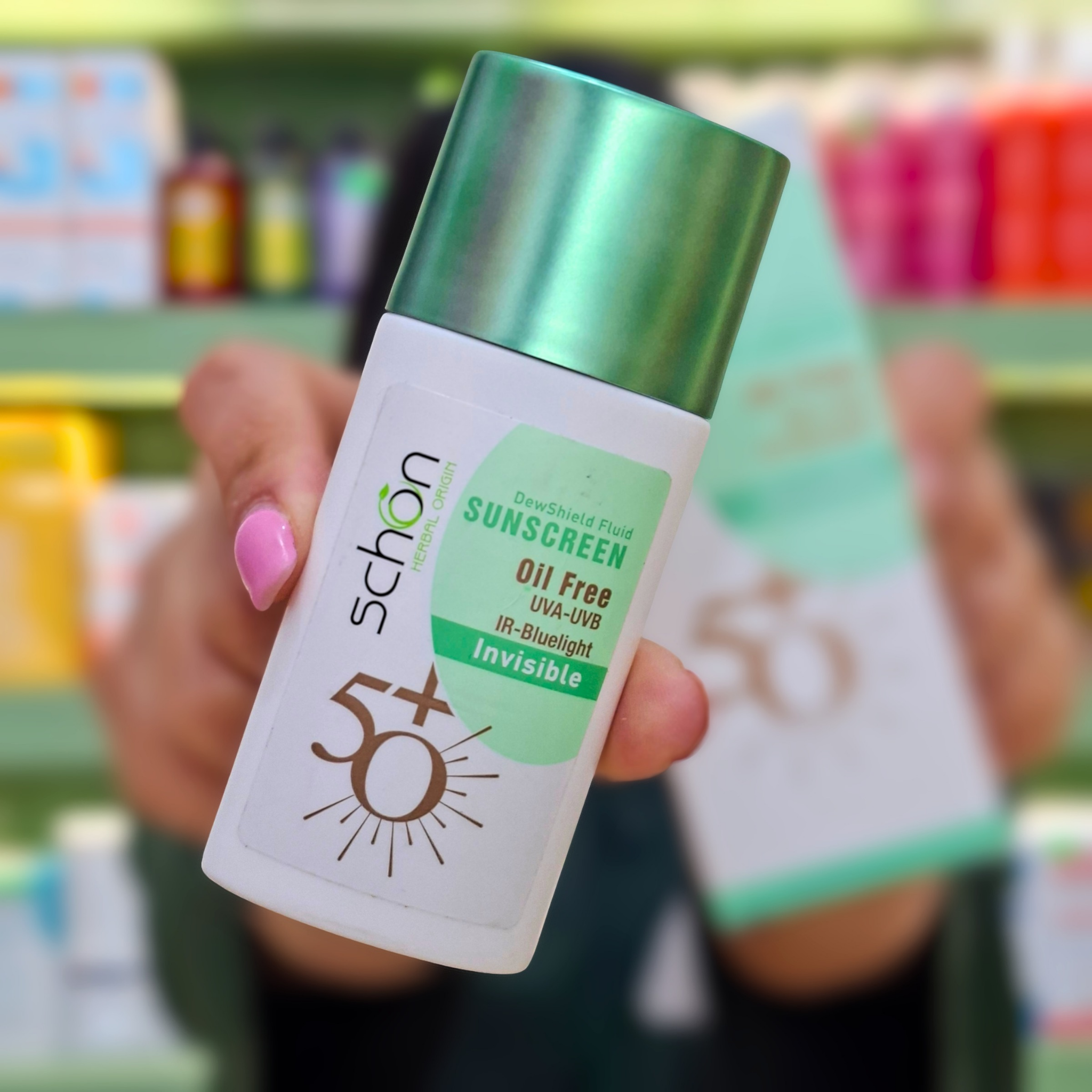 ضد آفتاب فلوئید بی رنگ شون مدل Dew Shield با SPF 50 حجم 50 میلی لیتر