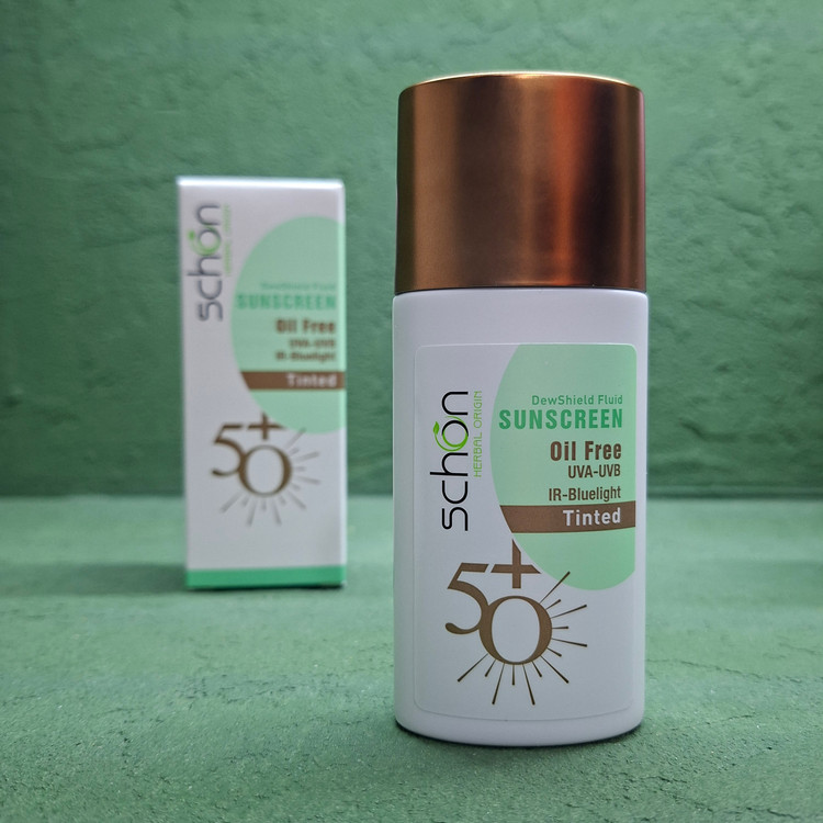 ضد آفتاب فلوئید رنگی شون مدل Dew Shield با SPF 50 حجم 50 میلی لیتر