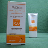 کرم ضد آفتاب کرم پودری هیدرودرم با SPF50 مناسب انواع پوست حجم 40 میلی لیتر