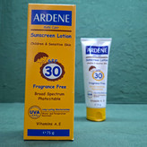 لوسیون ضد آفتاب کودکان آردن مدل Fragrance Free با SPF30 حجم 75 گرم