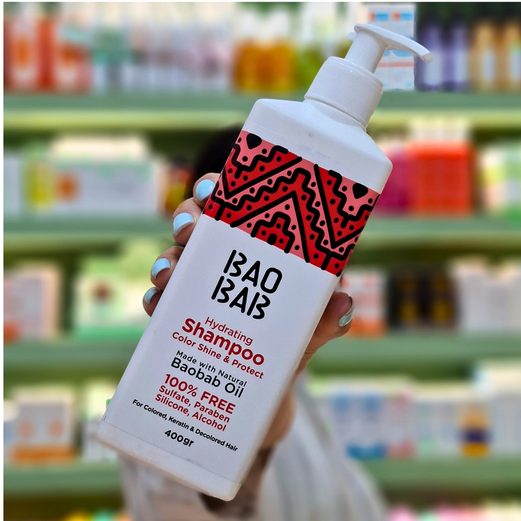 شامپو آبرسان ،مناسب موهای رنگشده، کراتینه و دکلرهشده باوباب BAOBAB 400 میلی لیتر