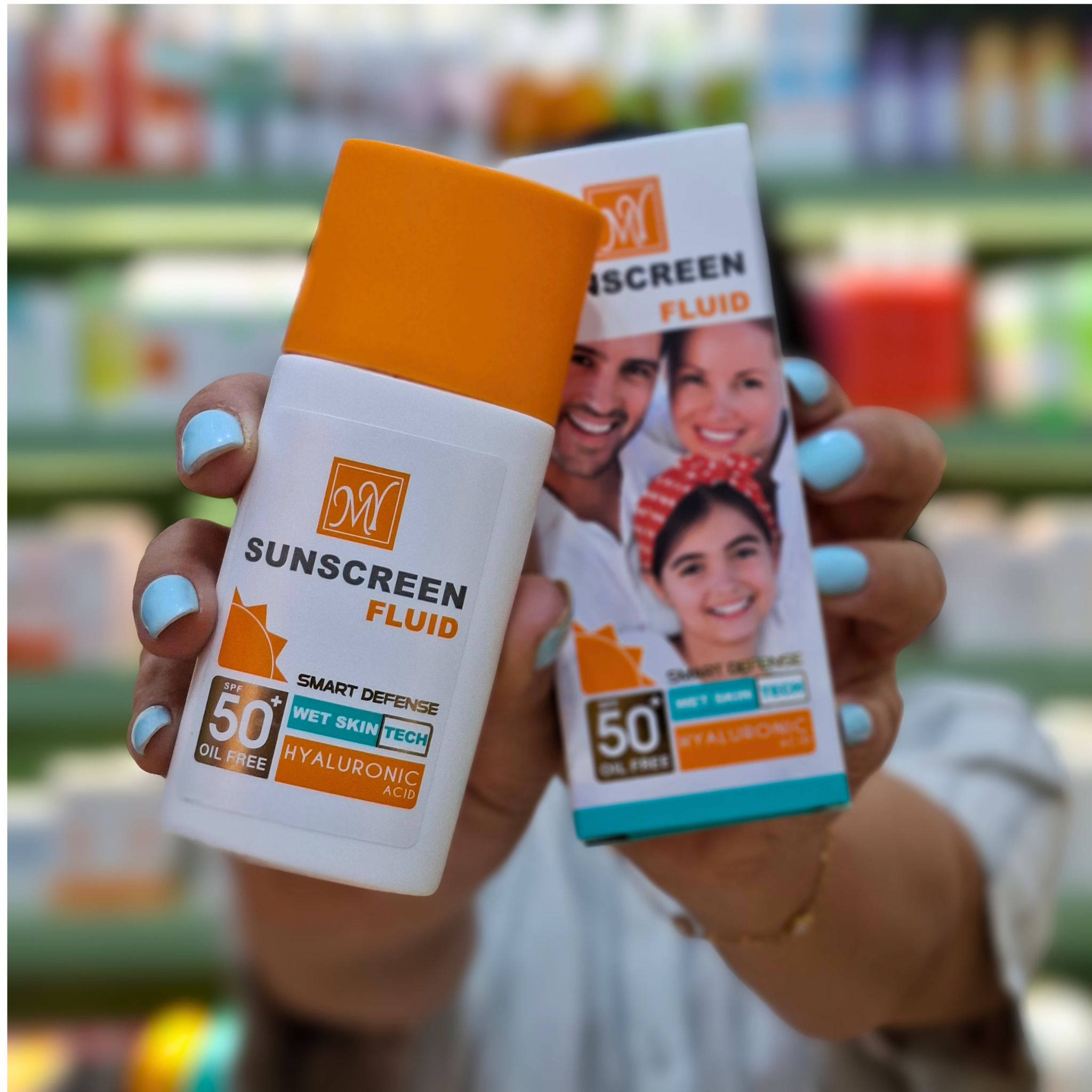 ضد آفتاب فلوئید بی رنگ مای مدل Smart Defense با Spf50 حجم 50 میلی لیتر